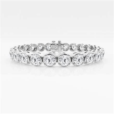 20 Ctw Round Lab Grown Diamond Four Prong Tennis Bracelet 6 Inches