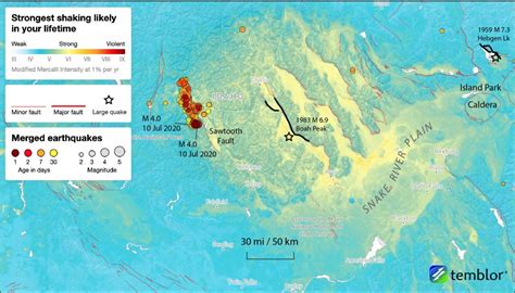 Earthquake swarm in central Idaho - Temblor.net