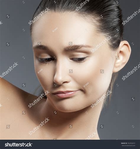 Girl Face Shy Emotion Nude Makeup Shutterstock