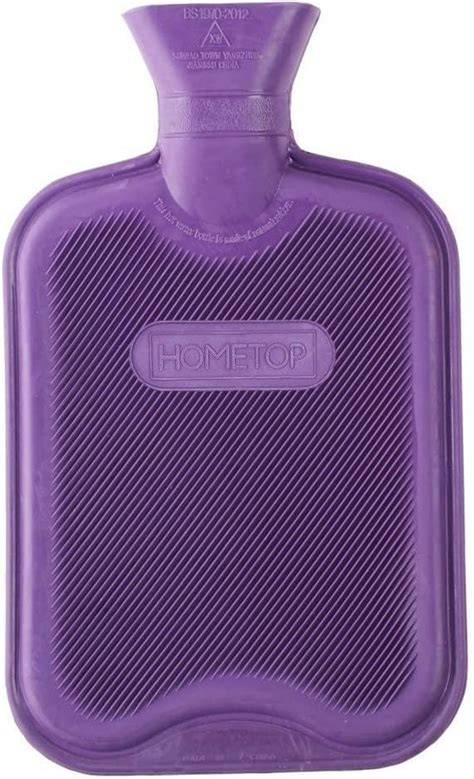 Hometop Premium Classic Rubber Hot Water Bottle L With Fleece Cover