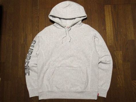 Yahooオークション 18ss Supreme Sleeve Embroidery Hooded Sweatsh