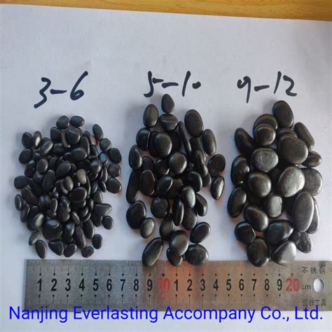 Natural Black River Rock China Polished Pebble Stone Aquarium Rocks