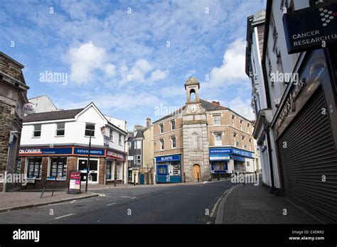 bodmin town centre cornwall uk stock photo alamy