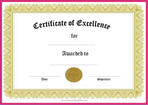 Winner Certificate Template