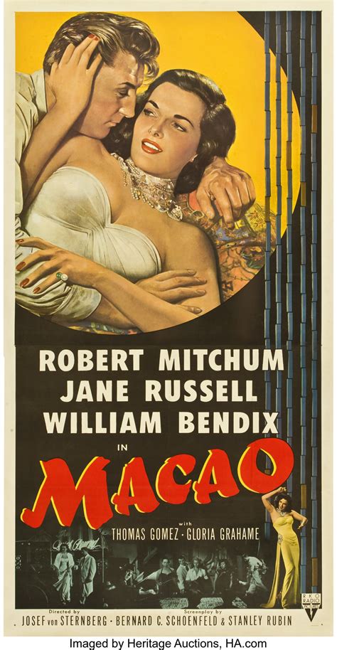 Macao Rko 1952 Three Sheet 41 X 81 Movie Posters Film Lot