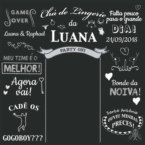 Painel Ch De Lingerie Chalkboard Arte Elo