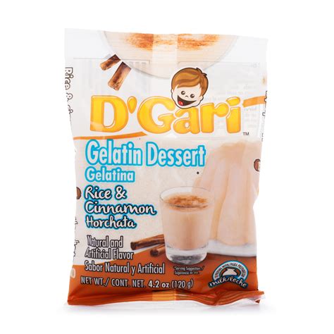 dgari gelatin dessert milk mix rice  cinnamon horchata
