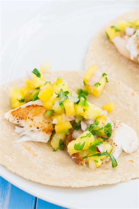 Fish Tacos With Pineapple Salsa Kristines Kitchen