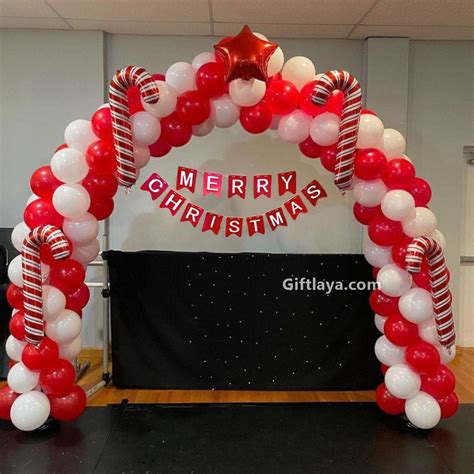 Red And White Christmas Theme Decoration