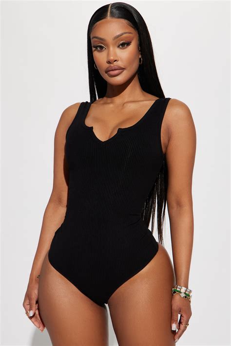 Talia Ribbed Bodysuit Black Fashion Nova Bodysuits Fashion Nova