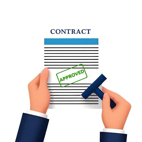 contract document approved royalty  stock illustration