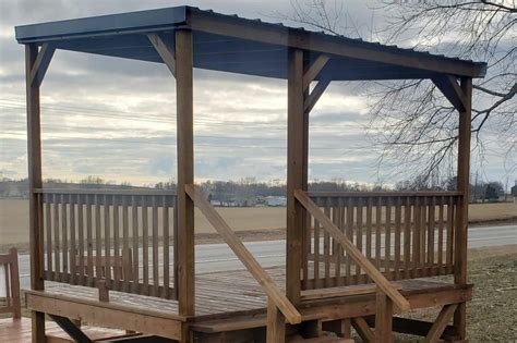 portable deck  stock eshco portable structures