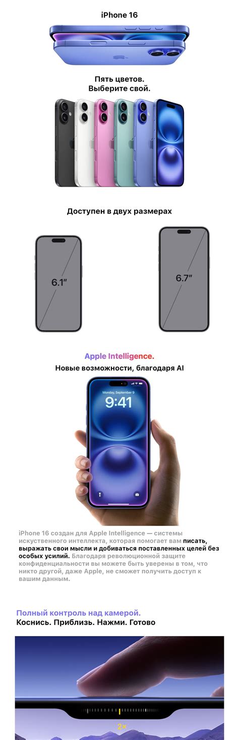 Смартфон Apple iPhone 16 nanoSIM + eSIM 128 ГБ ГБ false - купить по ...