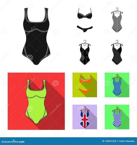 Objet D Isolement De Bikini Et De Symbole De Mode Collection D Illustration De Vecteur D Actions