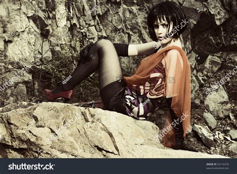 Portrait Brunette Girl Outdoor Stock Photo Shutterstock