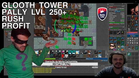 Tibia Pally Lvl 250 Glooth Tower 2 2KK XP E PROFIT YouTube