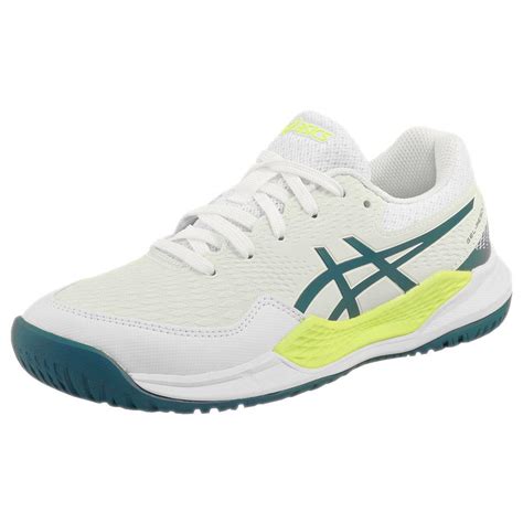 Asics Junior Gel Resolution 9 Gs Whiterestful Teal Merchant Of Tennis