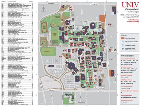 University of Nevada Las Vegas Campus Map - All Maps