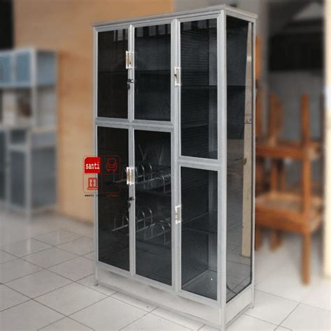 Lemari Dapur Rak Piring Aluminium 3 Pintu Silv BKS Standard Toko