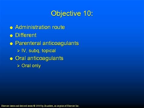 Chapter Agents That Affect Coagulation Elsevier Items