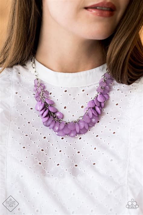 Colorfully Clustered Purple Paparazzi Necklace Jewelryblingthing