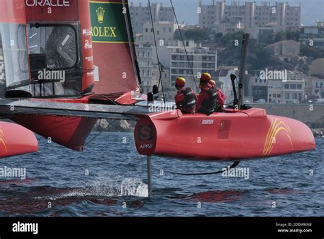 The Sailgp F Catamaran In Racing During Sailgp Final In Marseille