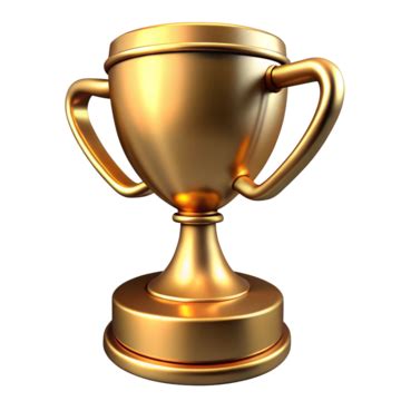 Cartoon Gold Trophy 3d Illustration Gold Trophy Trophy Price PNG