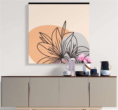 Cuadro De Flores Par De Flores Minimalistas TenVinilo