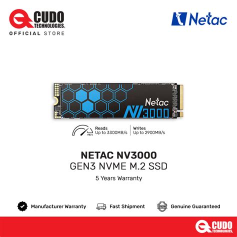 Netac NV3000 PCIe Gen3 NVMe M 2 SSD 250GB 500GB 1TB Shopee Malaysia