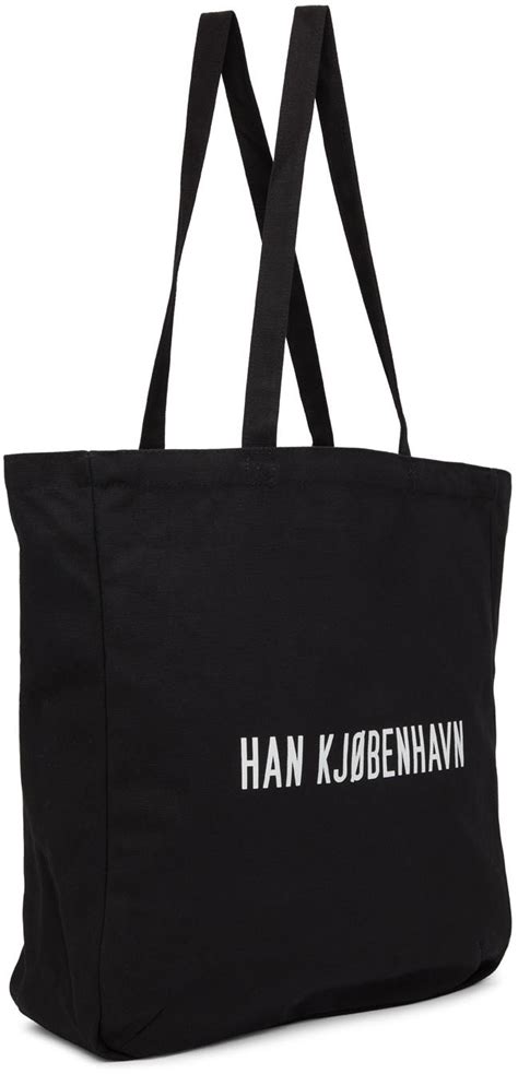 Han Kjobenhavn Black Logo Tote Han Kjobenhavn