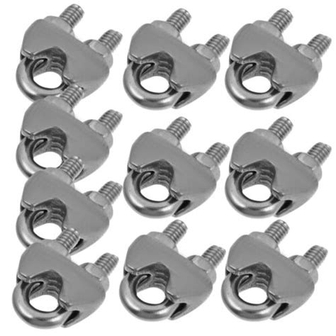 10x Stainless Steel U Clamp For Wire Cable Fastening Ebay