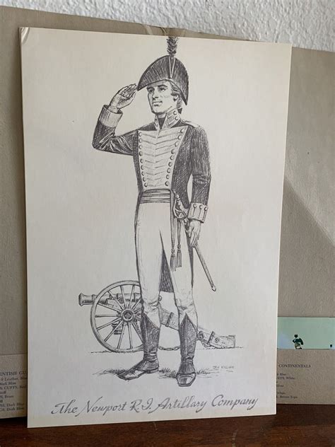 Set of Six Early Rhode Island Uniforms PRINTS by Compass Rose - Etsy