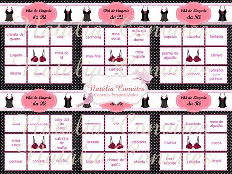 Bingo chá de lingerie Elo7 Produtos Especiais