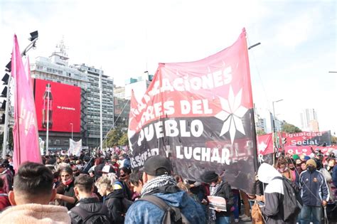 Argentina La Unidad Piquetera marchó a Plaza de Mayo contra el ajuste