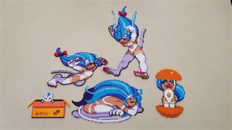 Pixel Bead Art Darkstalkers Felicia And Friends Etsy