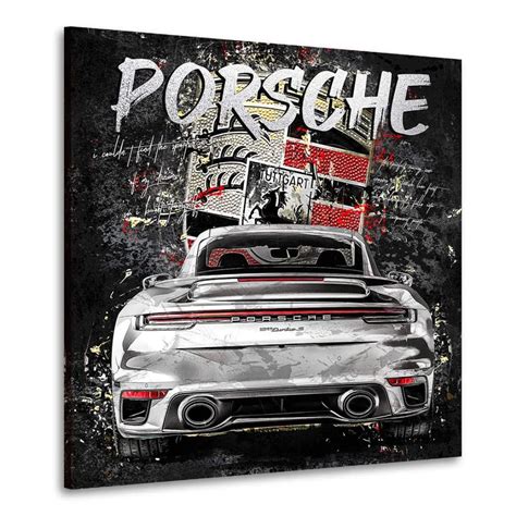 Leinwandbild Porsche 911 Turbo Pop Art Auto Bild Modern