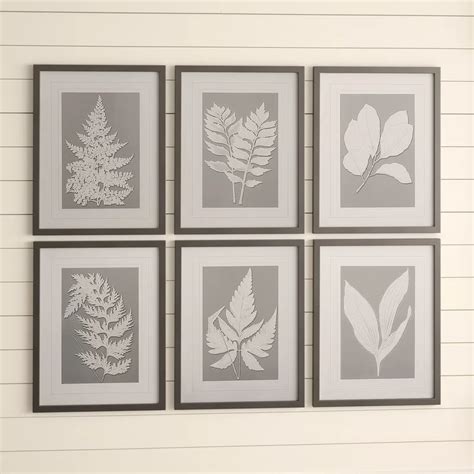 Moonlight Ferns 6 Piece Picture Frame Print Set And Reviews Birch