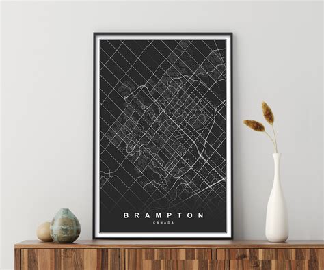 BRAMPTON Canada. City Map. Printable Road Map. Street Map. | Etsy