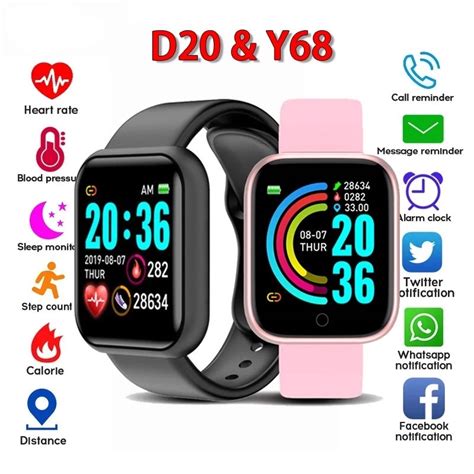 Y D New Macaron Smart Watch Colorful Fashion Fitness Bracelet