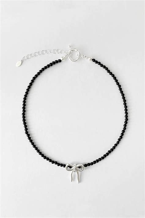 Maisie Onyx Necklace Sterling Silver Parc Shop Onyx Necklace