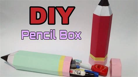 Cara Membuat Tempat Pensil Unik DIY Kotak Pensil Bentuk Pensil YouTube