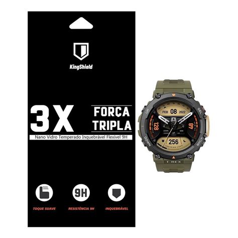 Película Compatível Amazfit T rex 2 Kingshield Nano Vidro 2x Unid