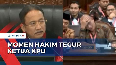 Hakim Tegur Ketua Kpu Di Karenakan Salah Sebut Posisi Jadi Terlapor