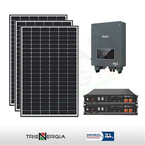 KIT FOTOVOLTAICO 3 KW TRIENERGIA ZCS CON ACCUMULO DA 4 8 KWH