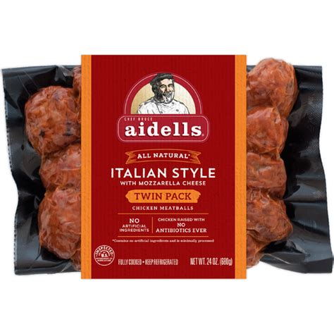 Aidells Chicken Meatballs Italian Style With Mozzarella Cheese Oz