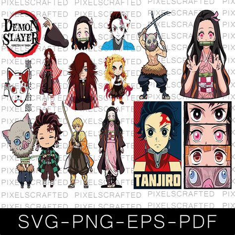 Demon Slayer Svg Bundle Kimetsu No Yaiba Png Anime Inspire Uplift