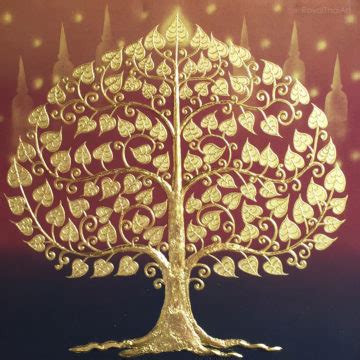 Best Selling Buddha Tree Painting Online L Royal Thai Art