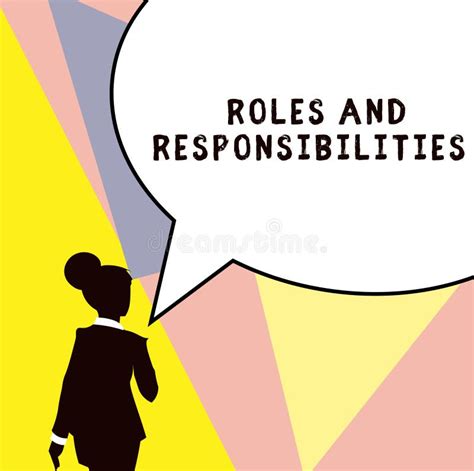 Text Showing Inspiration Roles And Responsibilities Business Approach