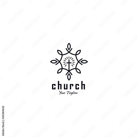 Church logo design template inspiration idea Stock Vector | Adobe Stock