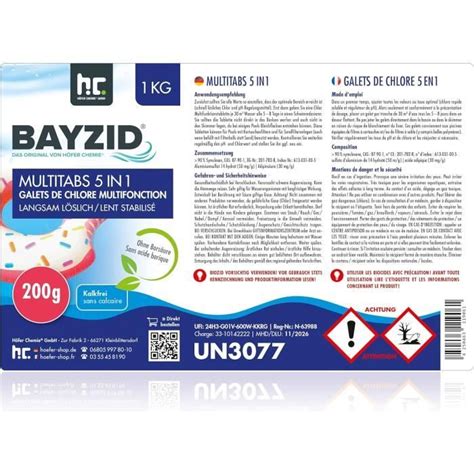 Bayzid Kg Galets Chlore G Multifonction En Pour Piscine